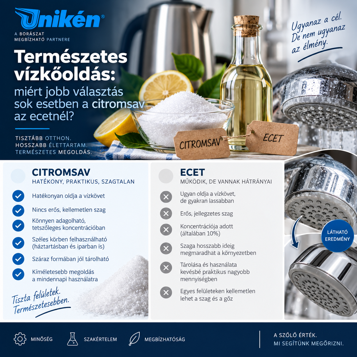 Citromsav vízkőoldás